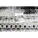 Modern tepih MUNDO E0592 etnikai szabadtéri bež / crne 200x290 cm