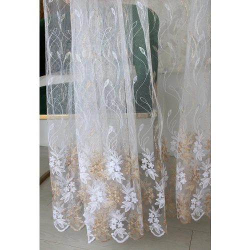  Gotova zavjesa Brillant 77 bijelo zlatni uzorak 500x250cm