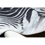 tepih mesterséges marhabőr, Zebra G5128-1 bijela crne bőr 100x150 cm