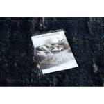 Modern, mosható tepih LAPIN shaggy, csúszásgátló elefántcsont / crne 180x270 cm