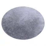  Moderan, perivi tepih LAPIN krug čupav, neklizajući crni / krug slonovače 80 cm