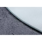  Moderan, perivi tepih LAPIN krug čupav, neklizajući crni / krug slonovače 80 cm