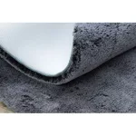  Moderan, perivi tepih LAPIN krug čupav, neklizajući crni / krug slonovače 80 cm