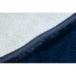  Moderna, periva prostirka POSH krug čupava, pliš, debela, protuklizna, tamnoplavi krug 80 cm