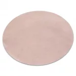  Moderna, periva prostirka POSH circle shaggy, pliš, debela, protuklizna, rumenilo roza krug 80 cm