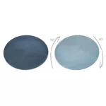  Moderan, perivi tepih POSH circle shaggy, pliš, debeli, protuklizni, plavi krug 80 cm