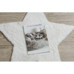  Kab. Moderni perivi tepih SHAPE 3148 Star shaggy - bjelokostni pliš, protuklizni 80x80 cm