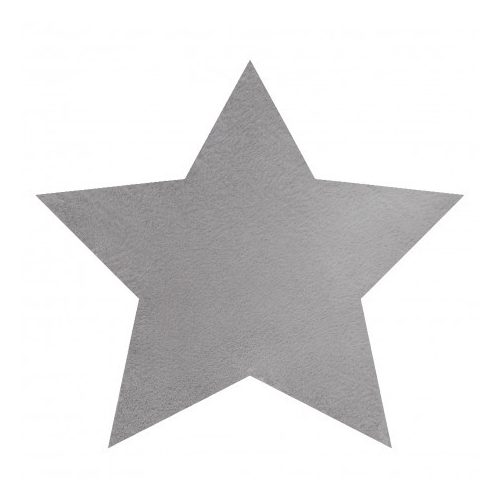  Kab. Moderni perivi tepih SHAPE 3148 Star shaggy - sivi pliš, protuklizni 80x80 cm