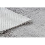  Kab. Moderni perivi tepih SHAPE 3148 Star shaggy - sivi pliš, protuklizni 80x80 cm