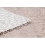 Kab. Moderni perivi tepih SHAPE 3148 Star shaggy - rumeno ružičasti pliš, protuklizni 80x80 cm