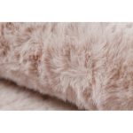 Kab. Moderni perivi tepih SHAPE 3148 Star shaggy - rumeno ružičasti pliš, protuklizni 80x80 cm
