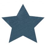  Kab. Moderni perivi tepih SHAPE 3148 Star shaggy - plavi pliš, protuklizni 80x80 cm