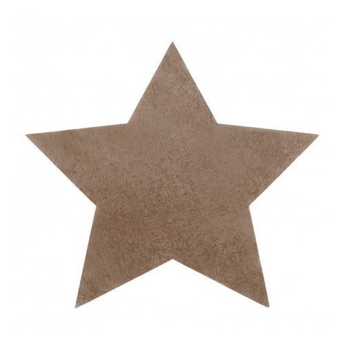  Kab. Moderni perivi tepih SHAPE 3148 Star shaggy - bež pliš, protuklizni 80x80 cm