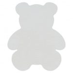  Kab. Moderni perivi tepih SHAPE 3146 Medvjedić čupavi - bjelokostni pliš, protuklizni 80x96 cm