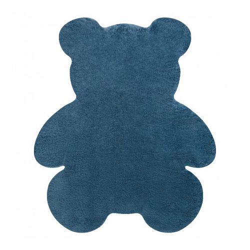  Kab. Moderni perivi tepih SHAPE 3146 Medvjedić čupavi - plavi pliš, protuklizni 80x96 cm