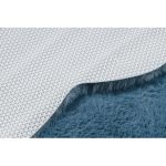  Kab. Moderni perivi tepih SHAPE 3146 Medvjedić čupavi - plavi pliš, protuklizni 80x96 cm