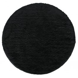  Dy. Kružni tepih od deve, crni, crni tepih