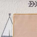 Ay. Coco 1134 krem okrugli dječji tepih 120 x 120 cm