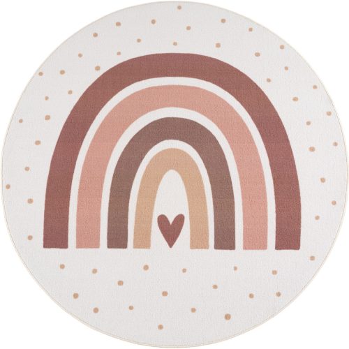 Ay. Coco 1132 krem okrugli dječji tepih 200 x 200 cm