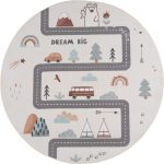 Ay. Coco 1134 krem okrugli dječji tepih 200 x 200 cm