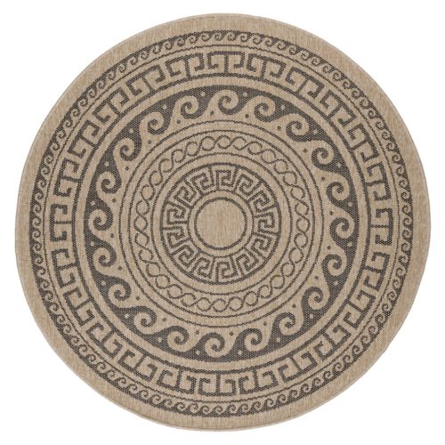  Ay. COMILLA 887 crni moderni okrugli tepih 80 x 80 cm