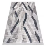 Modern REBEC tepih rojt 51166B Geometriai - két szintű gyapjú tamnoplava / krem 80x150 cm