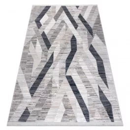   Modern REBEC tepih rojt 51166B Geometriai - két szintű gyapjú tamnoplava / krem 80x150 cm