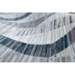 Modern REBEC tepih rojt 51166B Geometriai - két szintű gyapjú tamnoplava / krem 80x150 cm