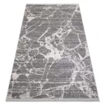 Modern REBEC tepih rojt 51186B Márvány  - két szintű gyapjú krem / siva 80x150 cm