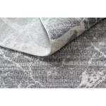 Modern REBEC tepih rojt 51186B Márvány  - két szintű gyapjú krem / siva 80x150 cm