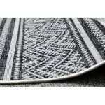 Fonott sizal tepih SION Cikcakk, gyémánt Boho 22168 lapos szövött crne / ecru 120x170 cm