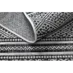 Fonott sizal tepih SION Cikcakk, gyémánt Boho 22168 lapos szövött crne / ecru 140x190 cm
