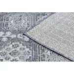 Fonott sizal tepih SION vintage 2832 lapos szövött plava / ružičasta / ecru 140x190 cm