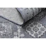 Fonott sizal tepih SION vintage 2832 lapos szövött plava / ružičasta / ecru 140x190 cm