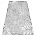 tepih BOTANIC 65241 listovi lapos szőtt - siva 137x190 cm