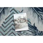 tepih BOTANIC 65242 Perie, cik-cak, lapos szőtt - aqua plava 137x190 cm