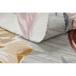 tepih BOTANIC 65263 Flamingó, virágok lapos szőtt - siva 137x190 cm