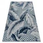 tepih BOTANIC 65242 Perie, cik-cak, lapos szőtt - aqua plava 157x220 cm