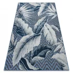 tepih BOTANIC 65242 Perie, cik-cak, lapos szőtt - tamnoplava 176x270 cm