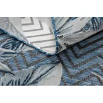 tepih BOTANIC 65242 Perie, cik-cak, lapos szőtt - tamnoplava 176x270 cm