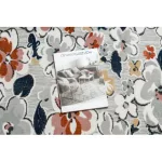 tepih BOTANIC 65239 Virágok, lapos szőtt - siva 78x150 cm