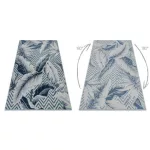 tepih BOTANIC 65242 Perie, cik-cak, lapos szőtt - aqua plava 78x150 cm