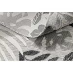 tepih BOTANIC 65245 Monstera listovi lapos szőtt - siva 78x150 cm