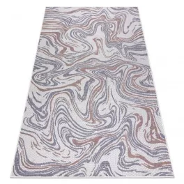  Fonott sizal tepih SION Hullámok 2836 lapos szövött ecru / plava / ružičasta 180x270 cm