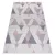 Fonott sizal tepih SION Geometriai, háromszögek 3006 lapos szövött ecru / ružičasta 180x270 cm