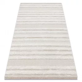   Fonott Sizal tepih MOROC 22329 cikcakk, vonalak boho rojt - szerkezeti bež / krem 117x170 cm