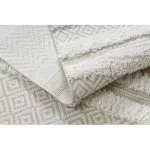 Fonott Sizal tepih MOROC 22329 cikcakk, vonalak boho rojt - szerkezeti bež / krem 117x170 cm