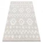 Fonott Sizal tepih MOROC 22319 rombuszok boho rojt - szerkezeti bež / krem 155x220 cm