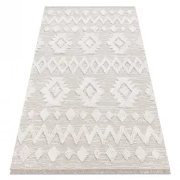   Fonott Sizal tepih MOROC 22319 rombuszok boho rojt - szerkezeti bež / krem 155x220 cm