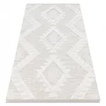 Fonott Sizal tepih MOROC 22321 cikcakk boho rojt - szerkezeti bež / krem 155x220 cm